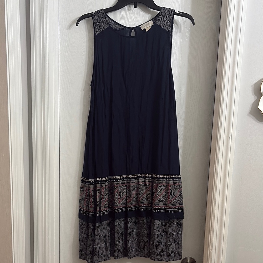 Loft Navy Blue Sleeveless Dress